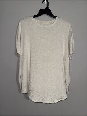 Time and Tru Women’s Oatmeal Heather Crewneck Tunic Tee XXXL (22)
